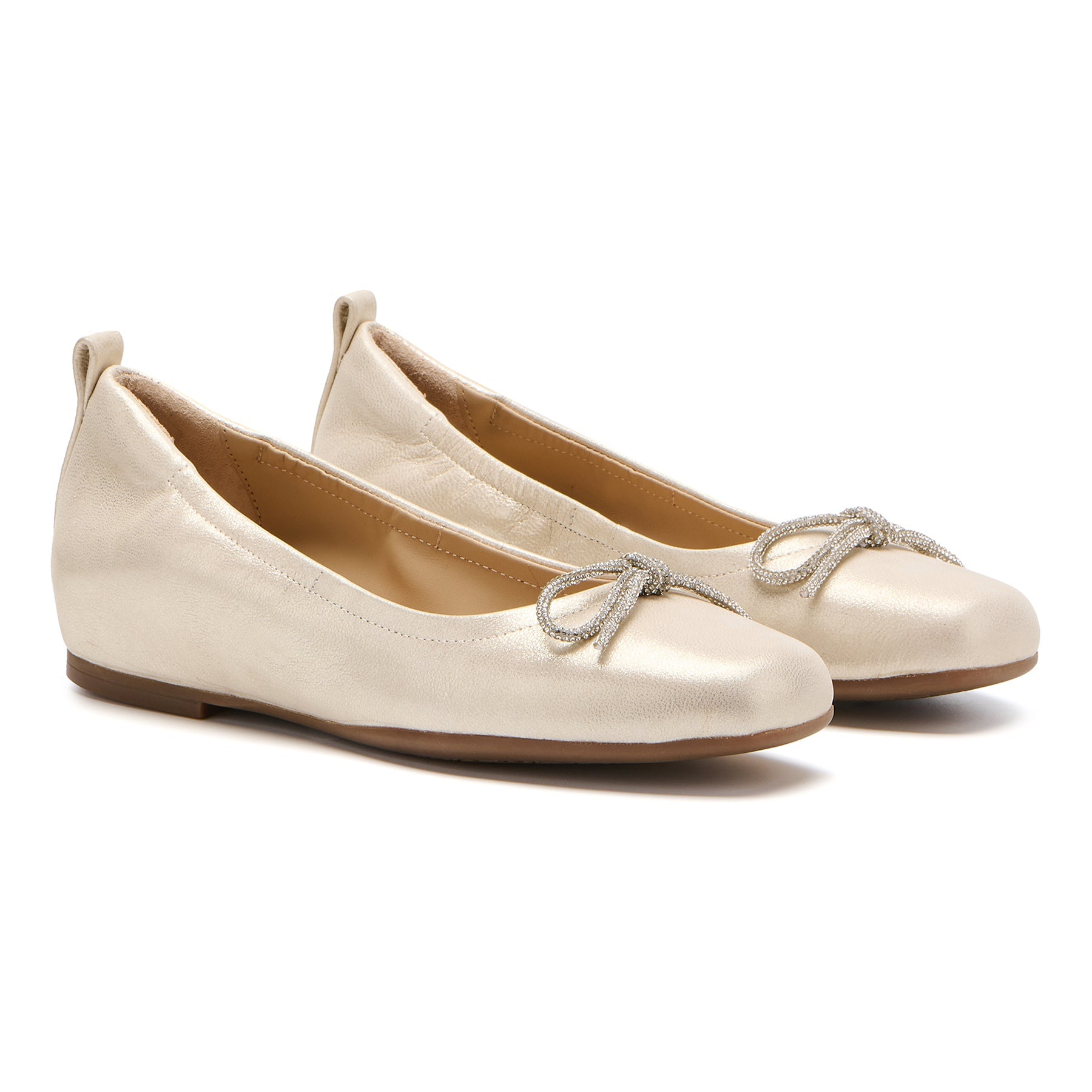 ABEO Footwear Cadence Bow Gold Sparkle