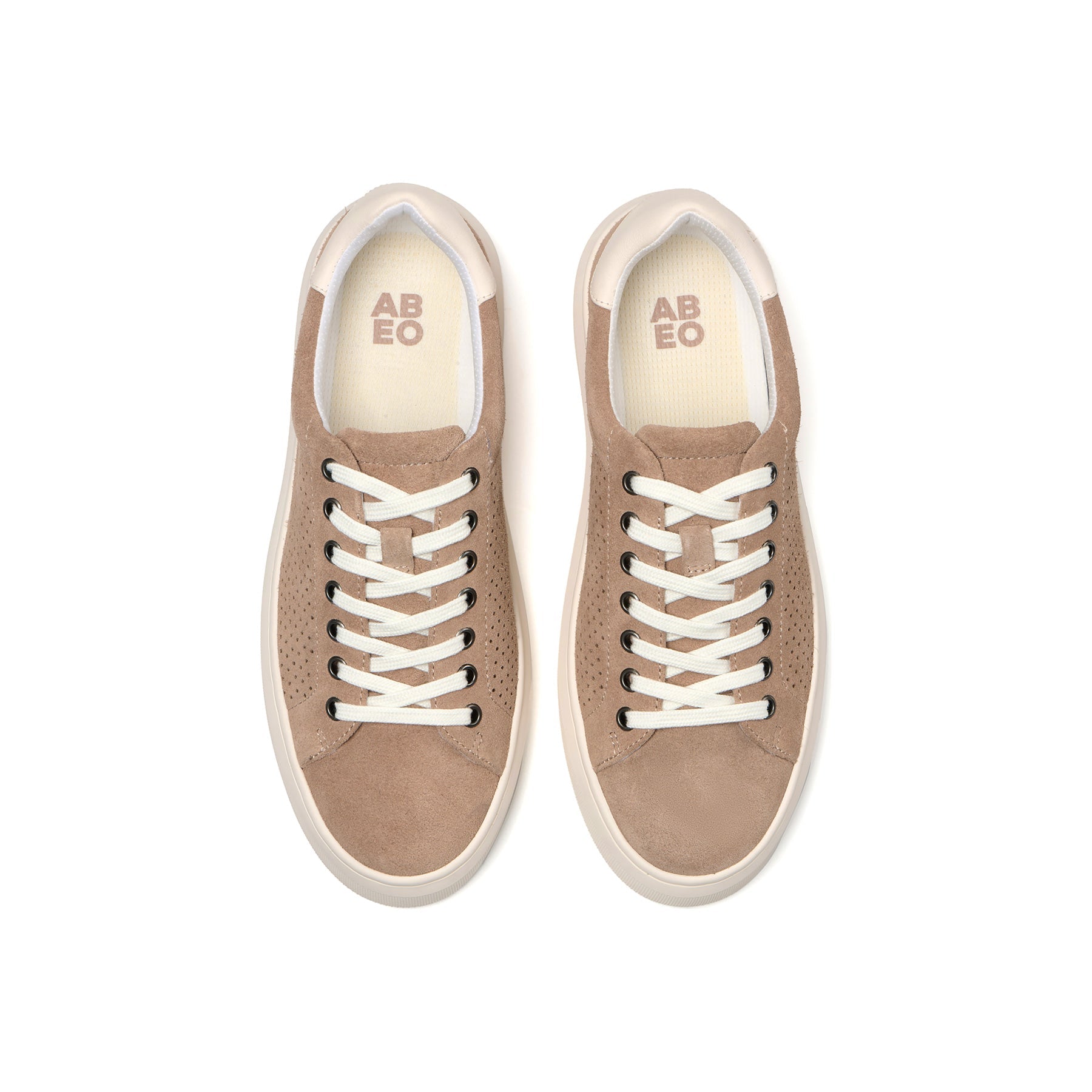 ABEO Footwear Jumpstreet Sneaker Taupe Perforated