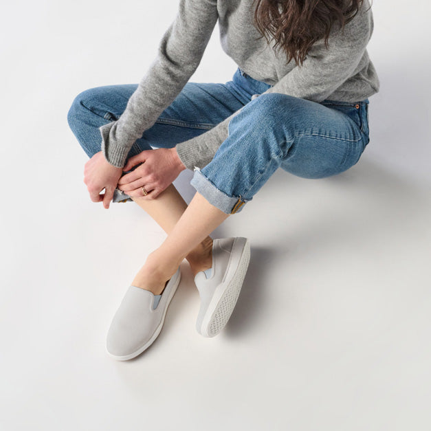 ABEO Footwear Encore Slip On Gray Nubuck