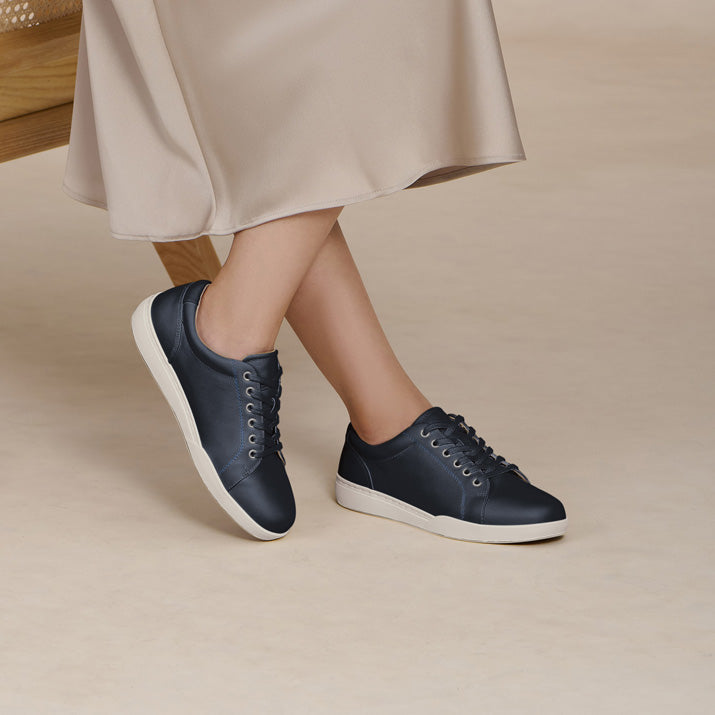 ABEO Footwear Encore Sneaker Navy Leather