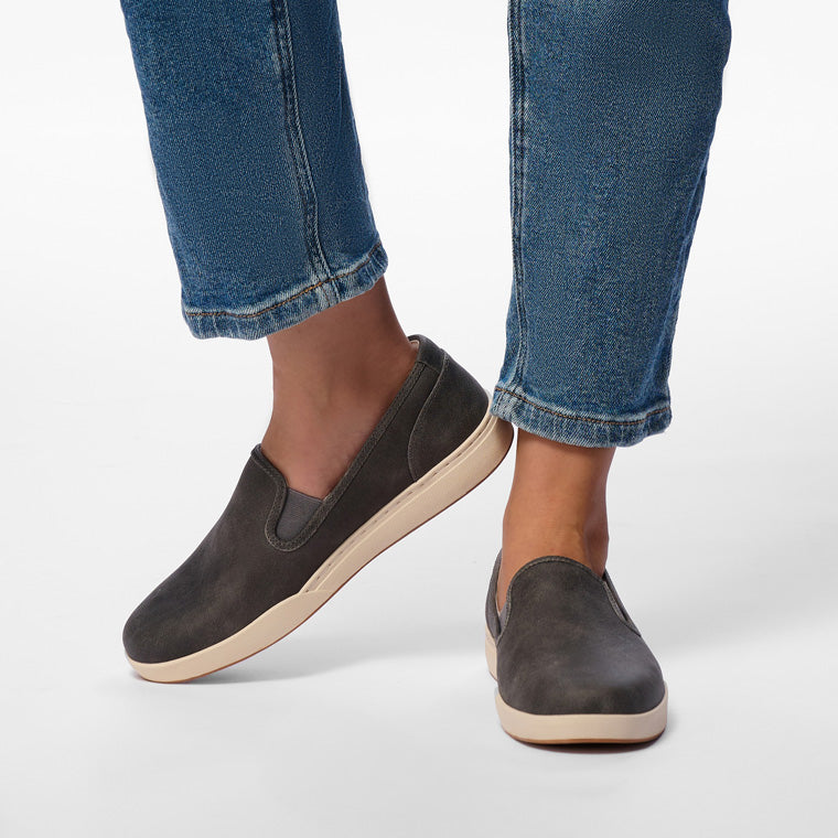 ABEO Footwear Encore Slip On Nickel Leather