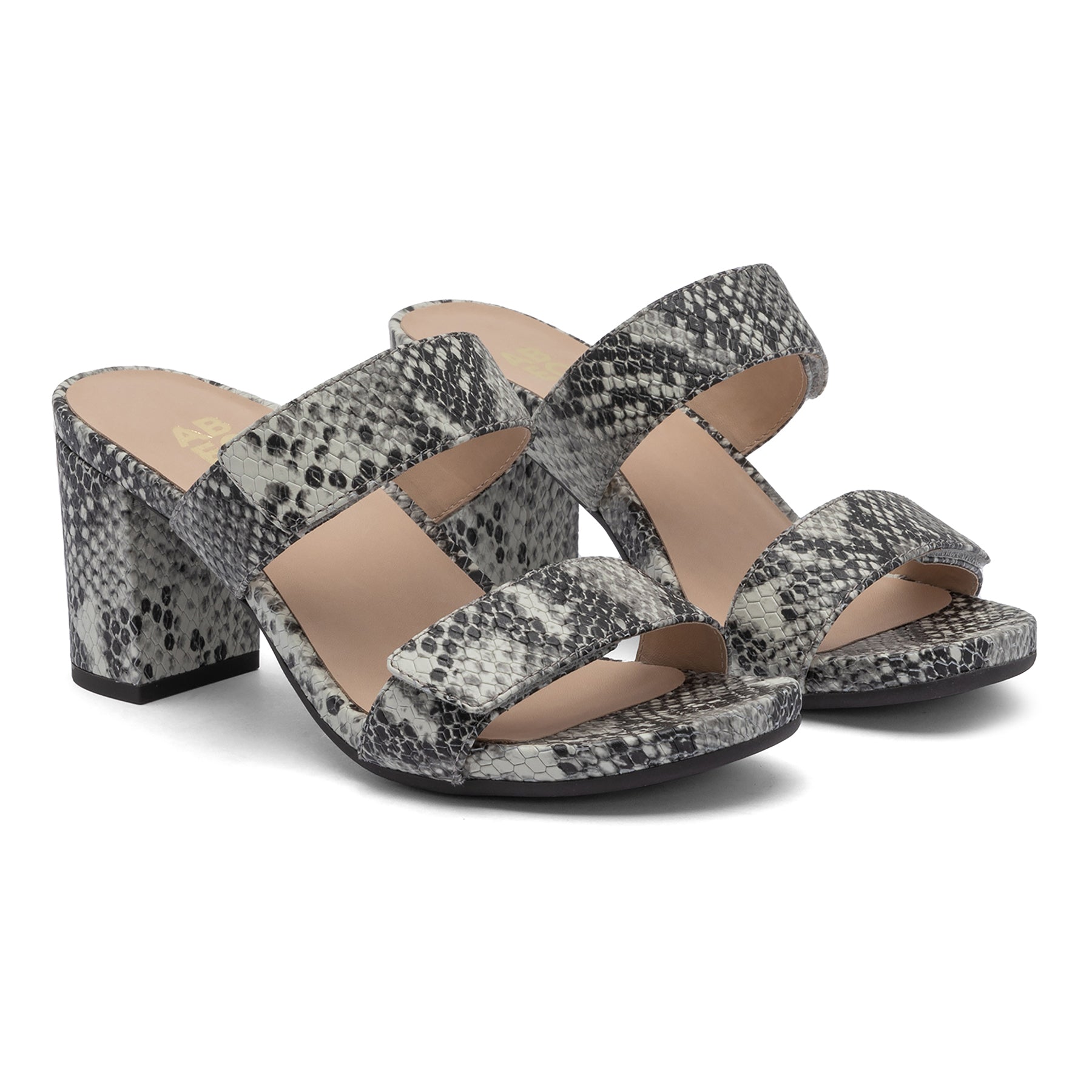 ABEO Footwear Tempo Slide Metatarsal Snake Print Leather