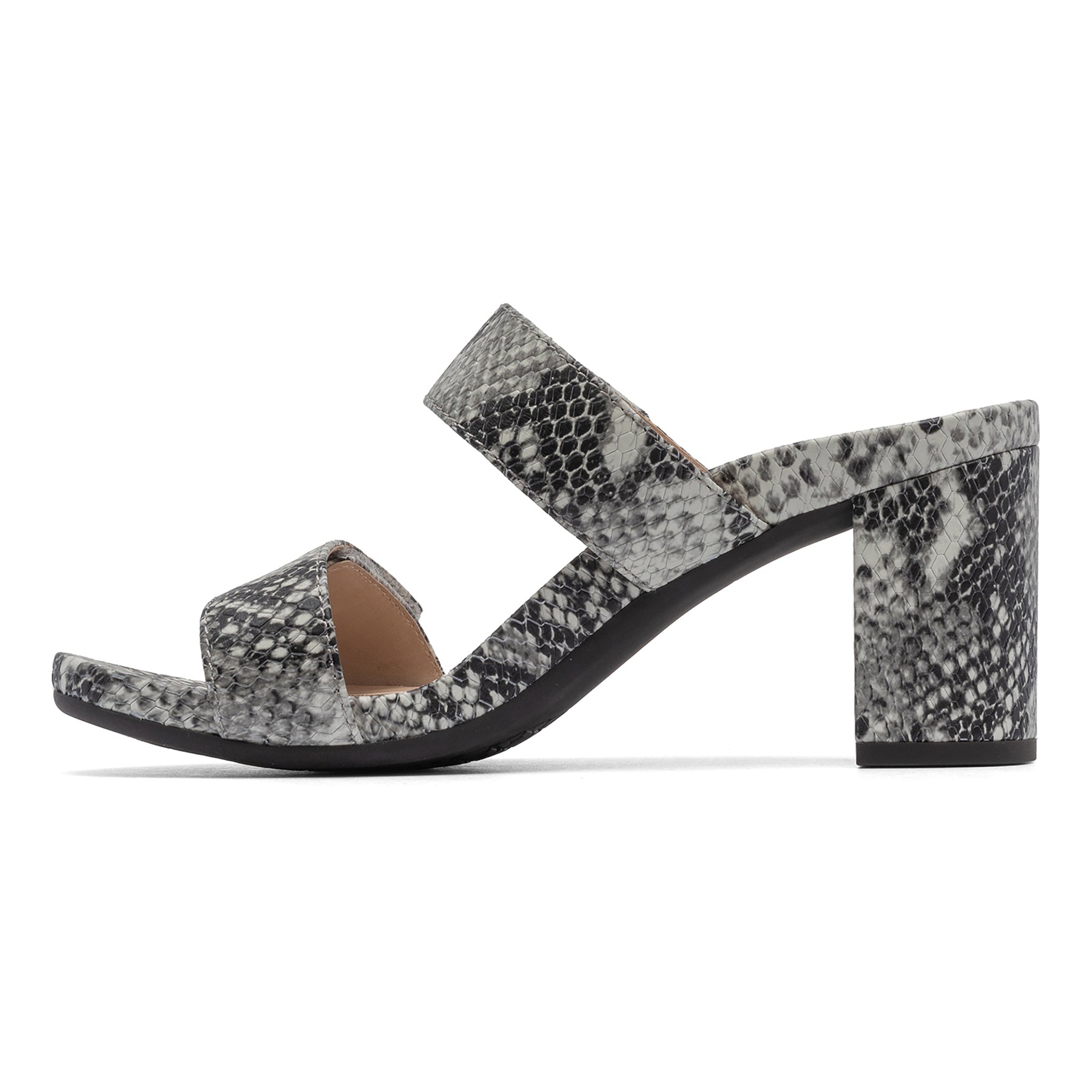 ABEO Footwear Tempo Slide Metatarsal Snake Print Leather