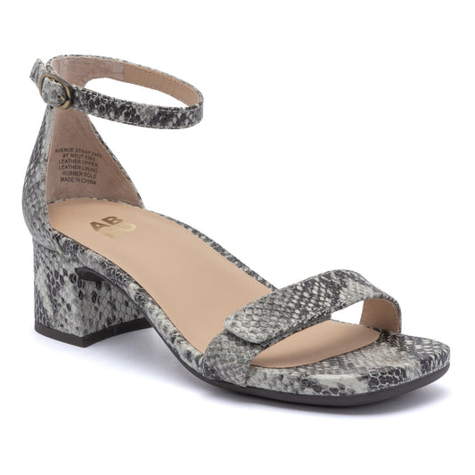 ABEO Footwear Avenue Strap Metatarsal Snake Print Leather