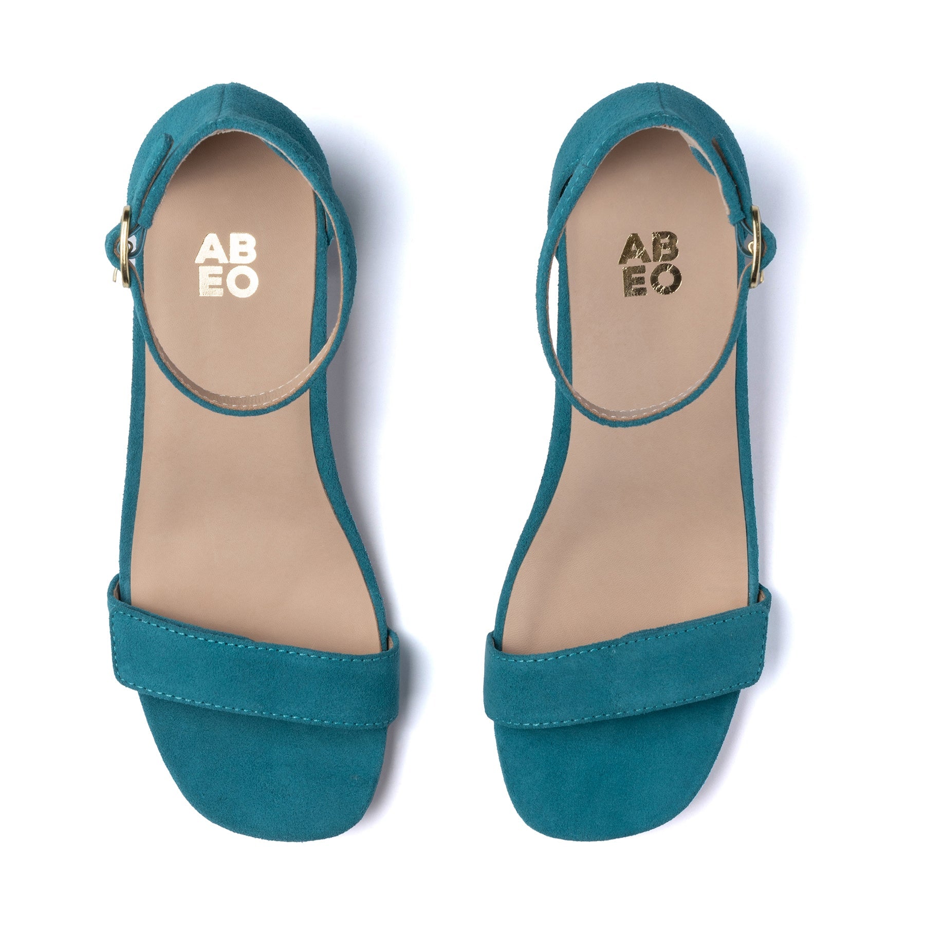 ABEO Footwear Avenue Strap Metatarsal Teal Suede