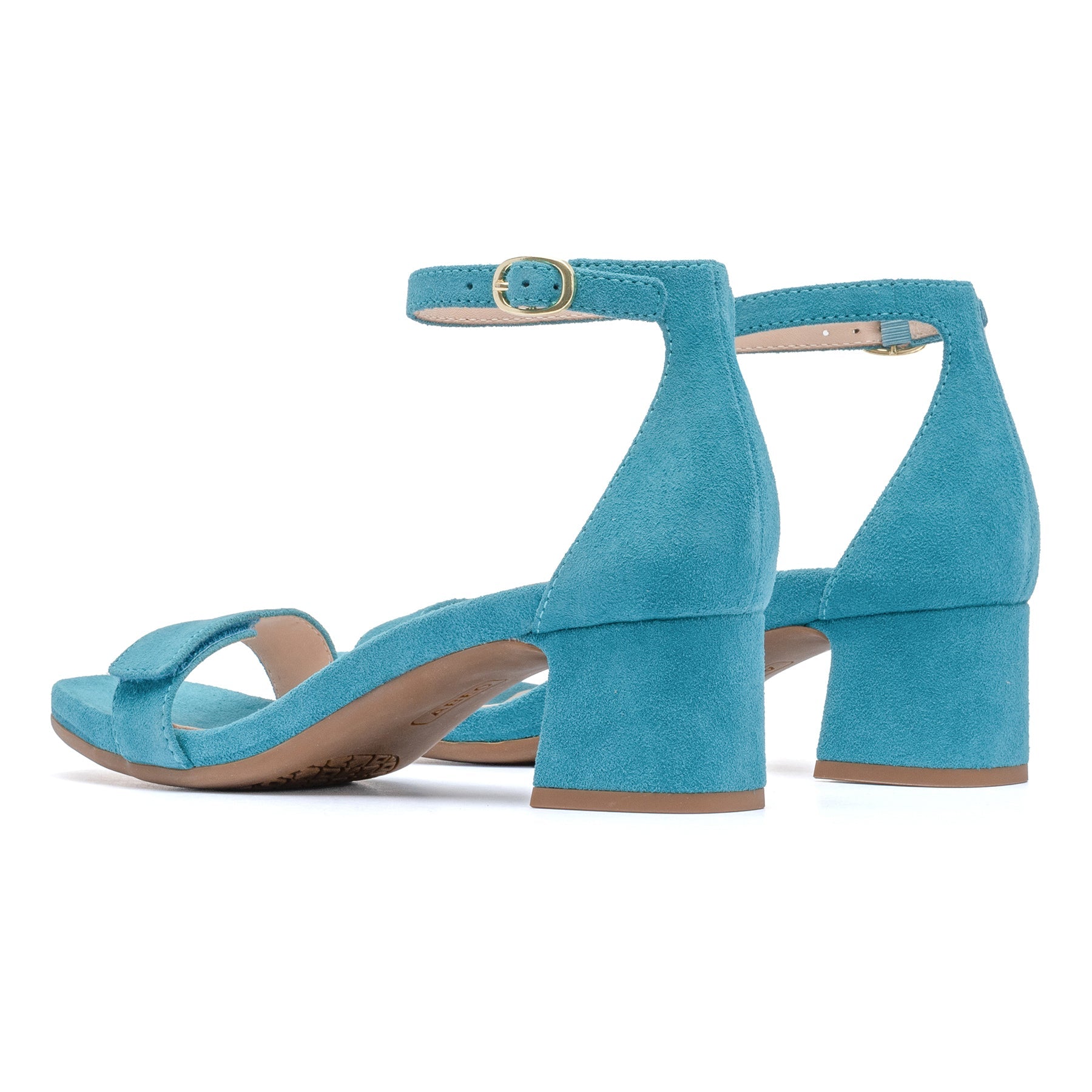 ABEO Footwear Avenue Strap Metatarsal Teal Suede