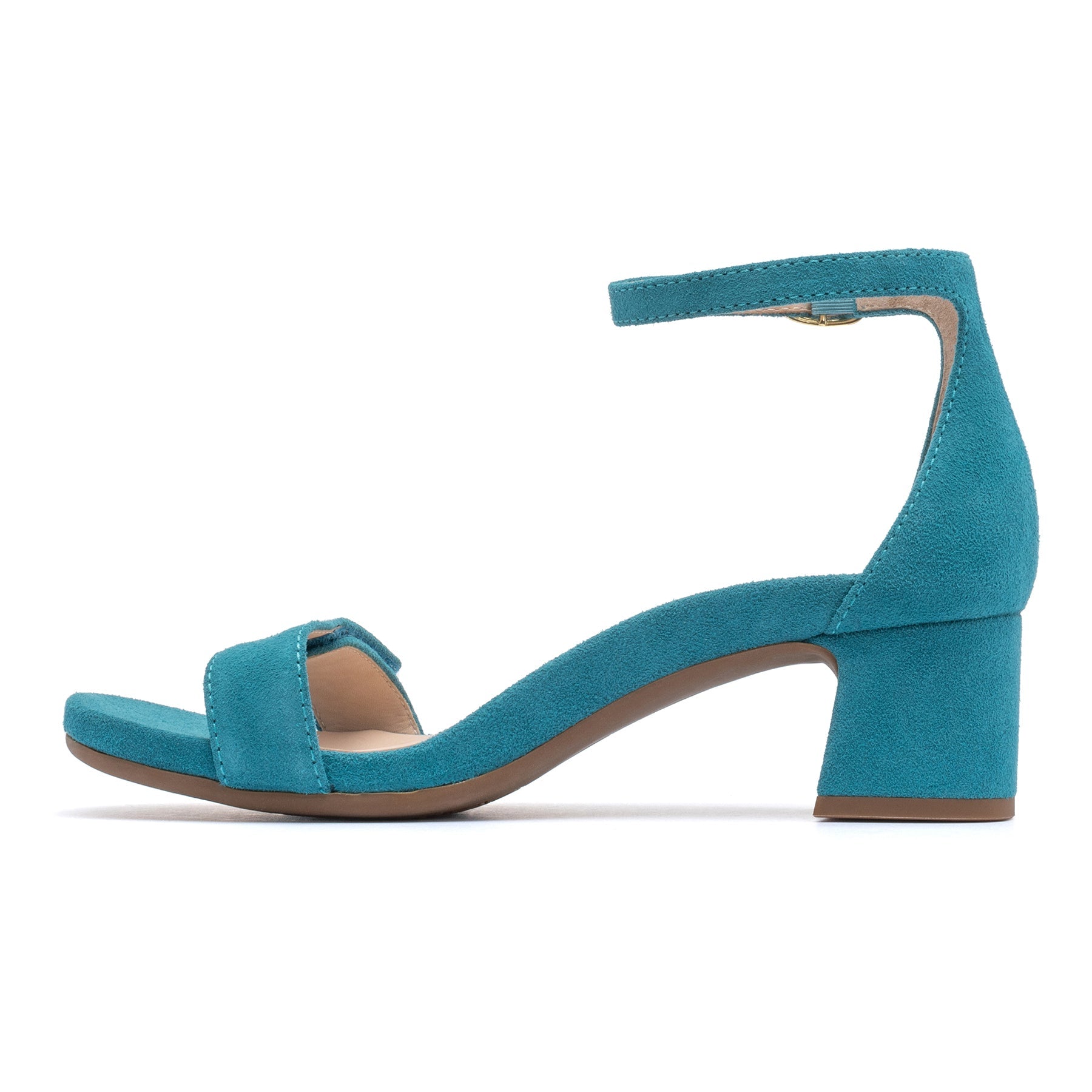 ABEO Footwear Avenue Strap Metatarsal Teal Suede