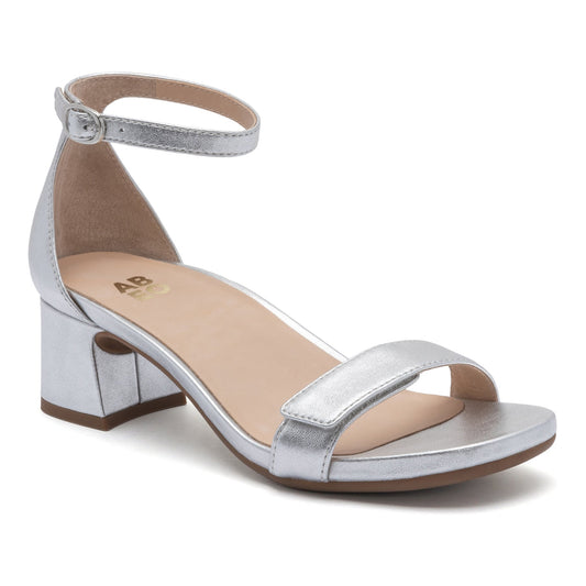 ABEO Footwear Avenue Strap Metatarsal Silver Leather