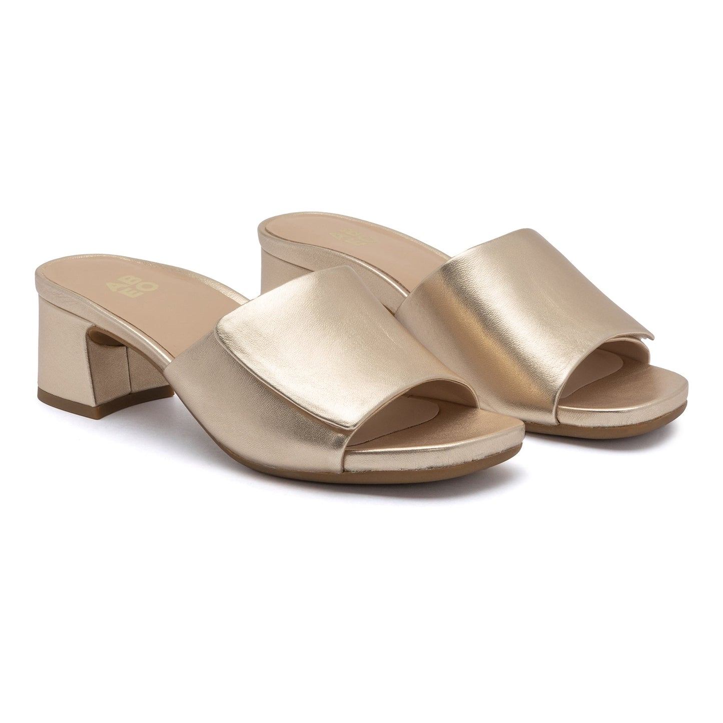 ABEO Footwear Avenue Slide Metatarsal Light Gold Leather