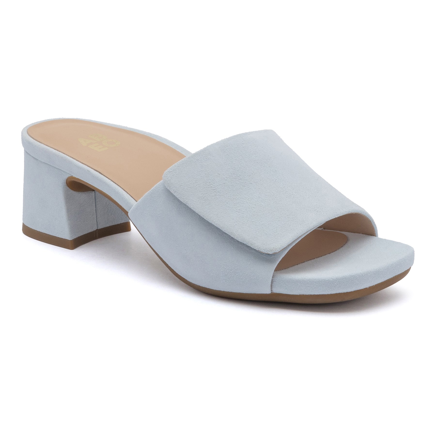 ABEO Footwear Avenue Slide Metatarsal Light Blue Suede