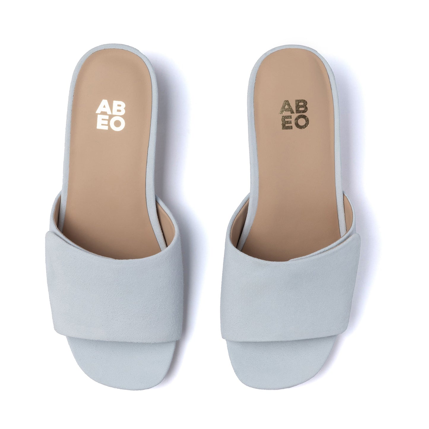 ABEO Footwear Avenue Slide Metatarsal Light Blue Suede
