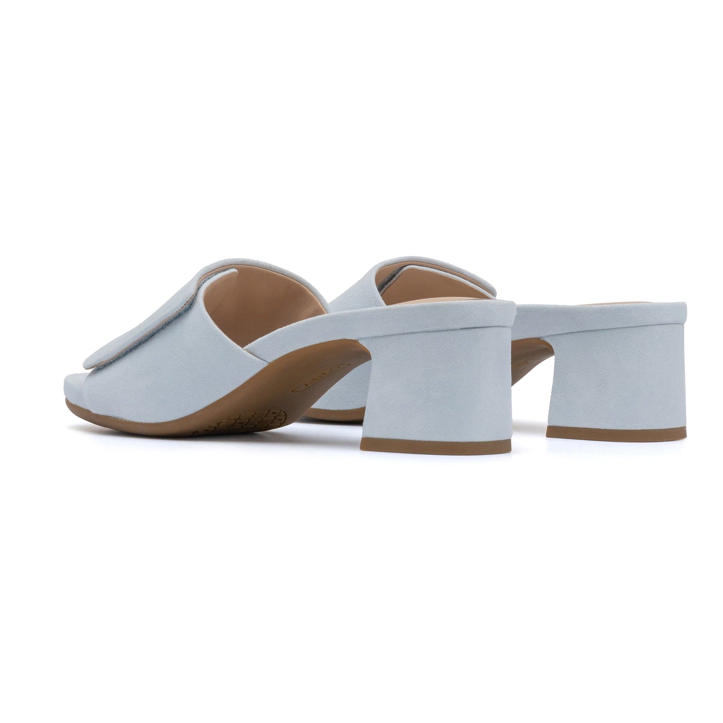 ABEO Footwear Avenue Slide Metatarsal Light Blue Suede