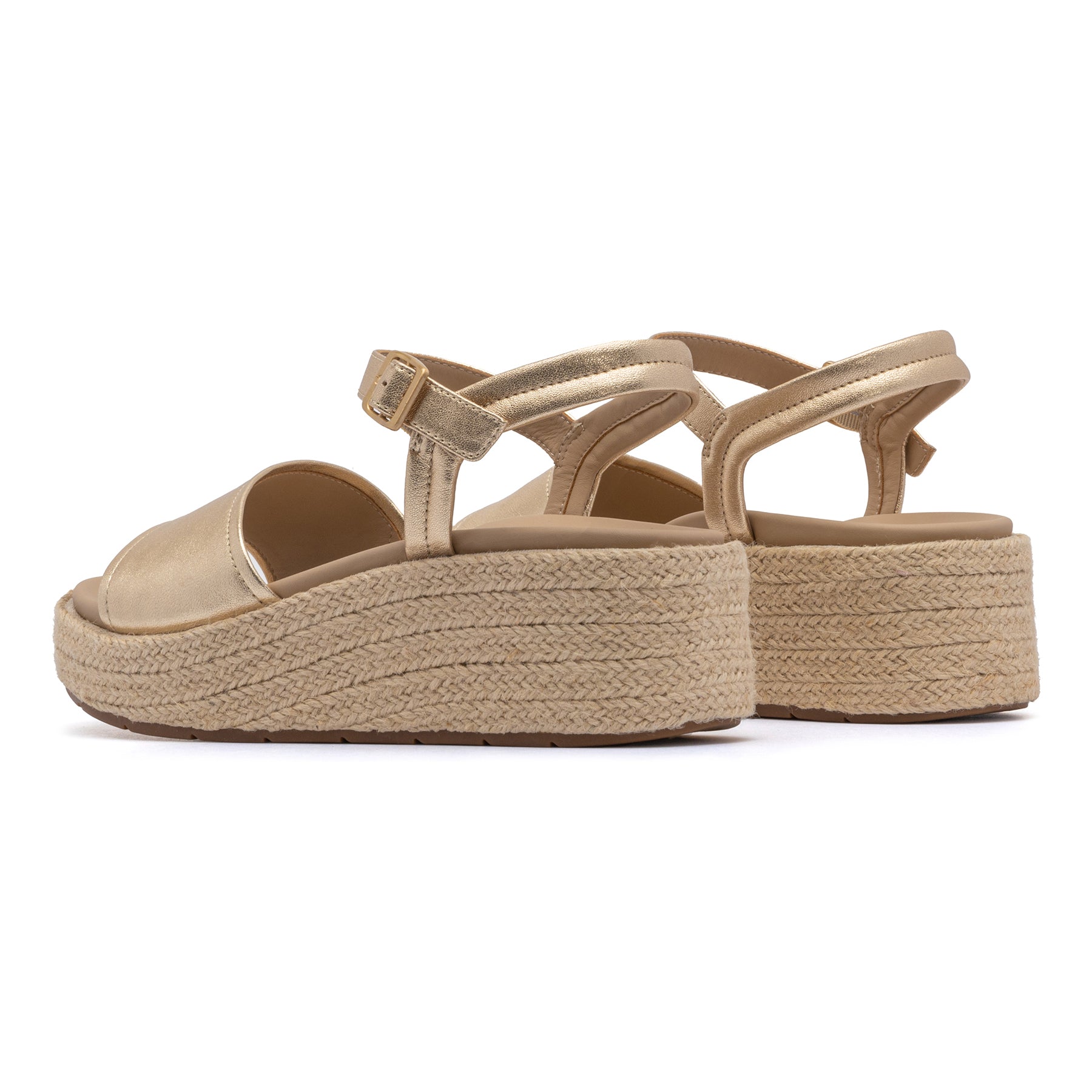 ABEO Footwear Solstice Buckle Sandal Metatarsal Light Gold Leather