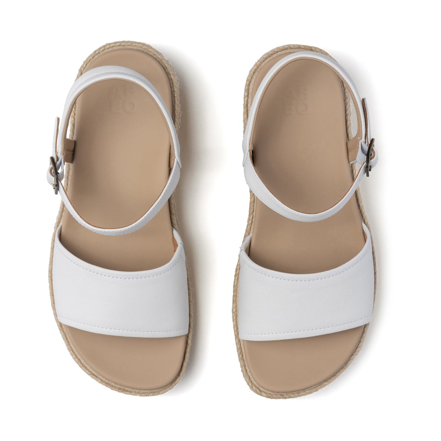 ABEO Footwear Solstice Buckle Sandal Metatarsal White Leather