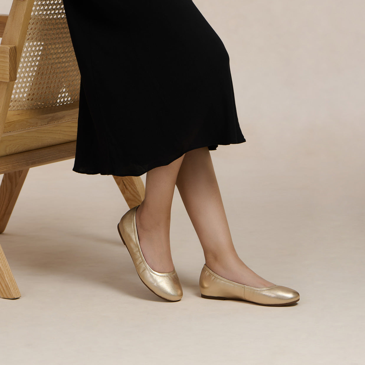 ABEO Footwear Promenade Flat Metatarsal Gold