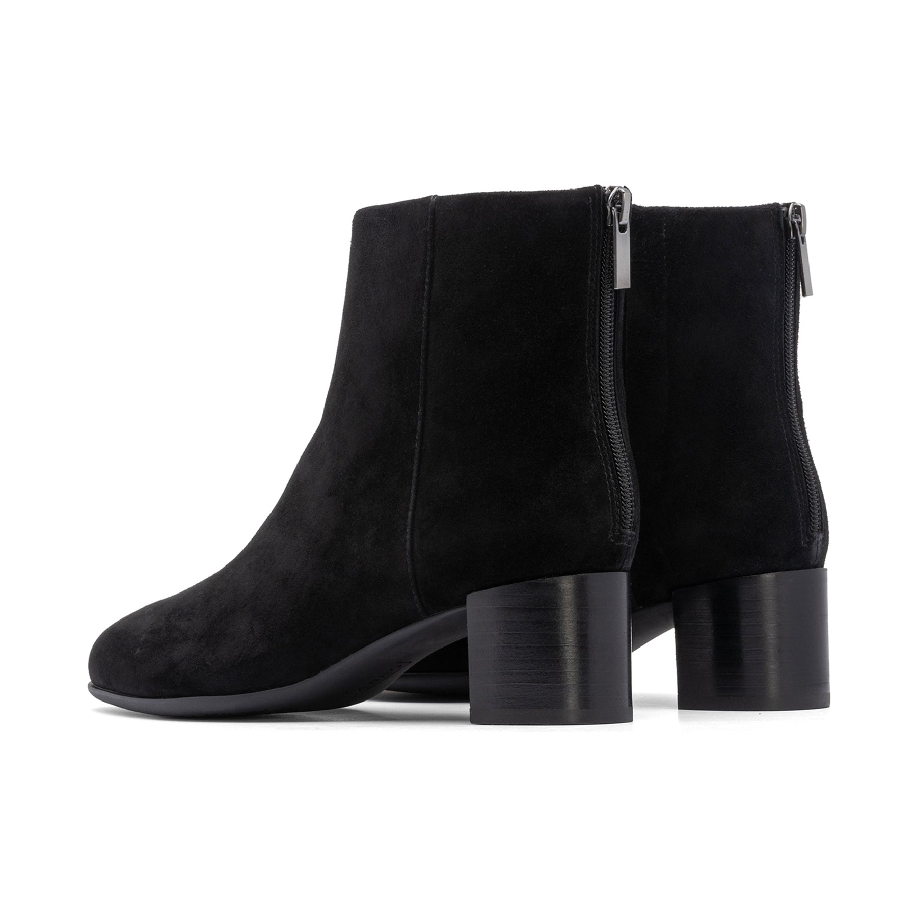 ABEO Footwear Plaza Back Zip Metatarsal Black Suede