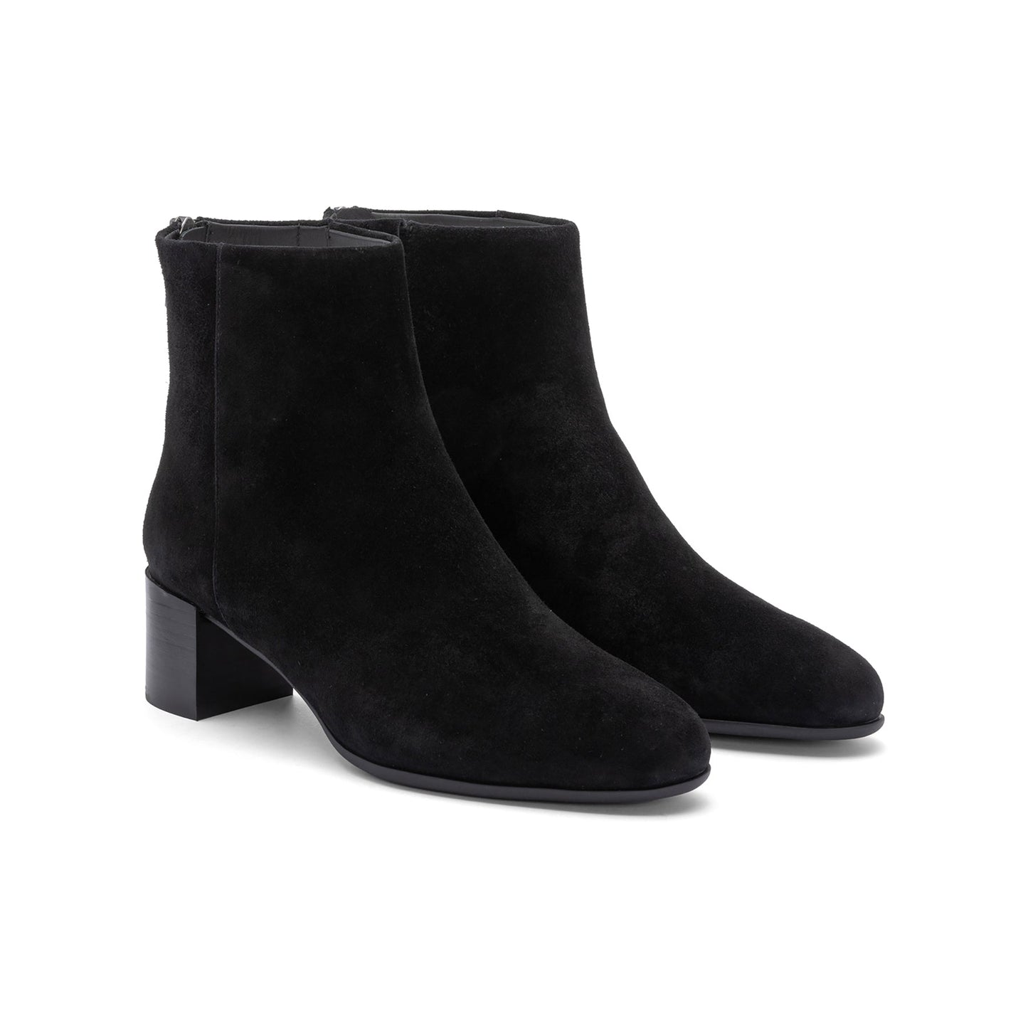 ABEO Footwear Plaza Back Zip Metatarsal Black Suede