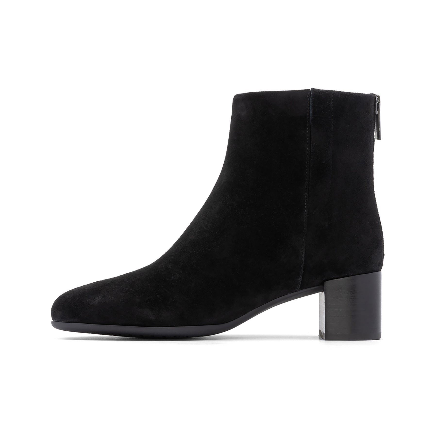 ABEO Footwear Plaza Back Zip Metatarsal Black Suede