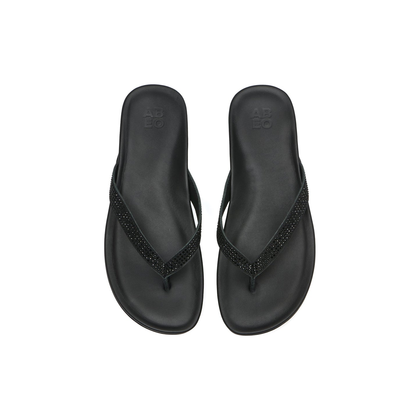 ABEO Footwear Oasis Flip Flop Metatarsal Black Sparkle
