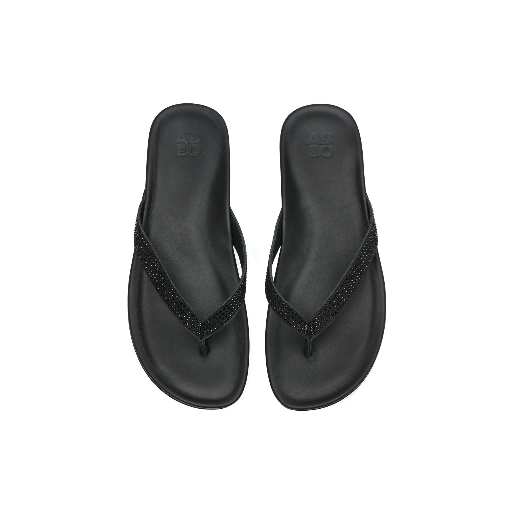 ABEO Footwear Oasis Flip Flop Metatarsal Black Sparkle