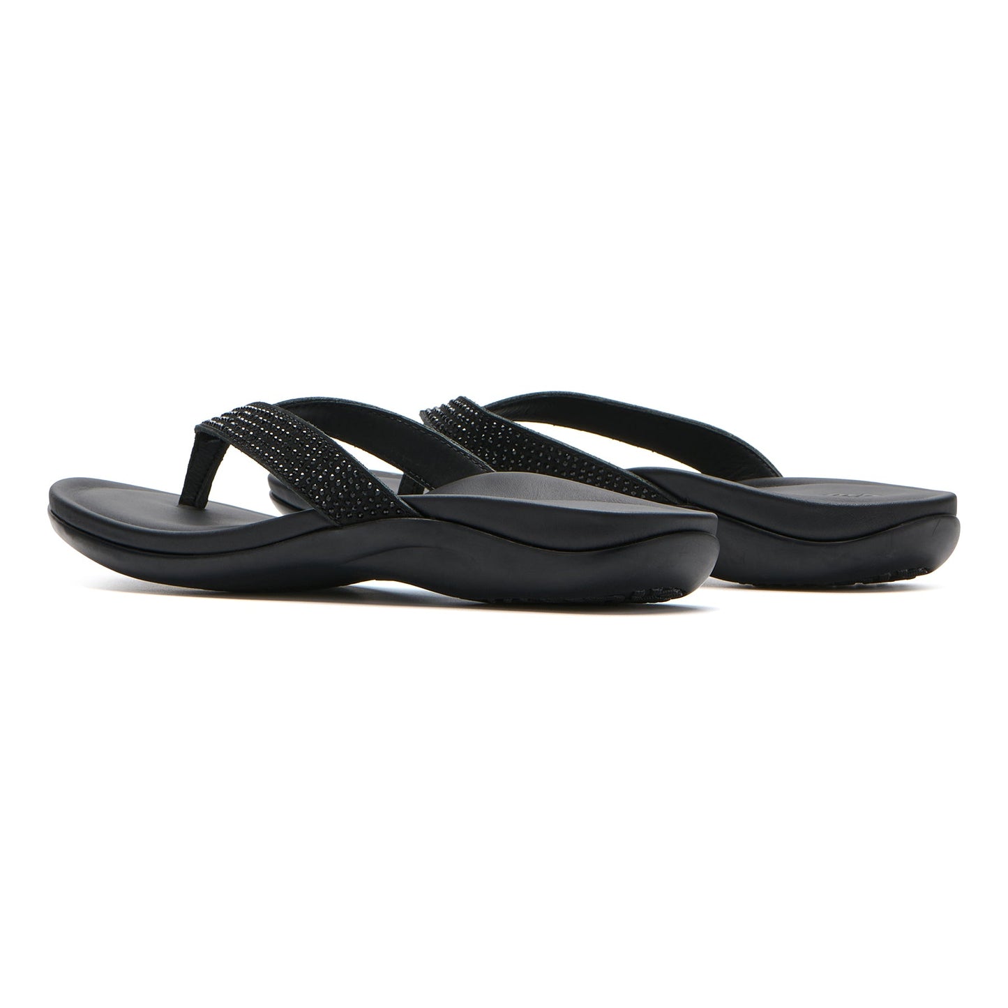 ABEO Footwear Oasis Flip Flop Metatarsal Black Sparkle