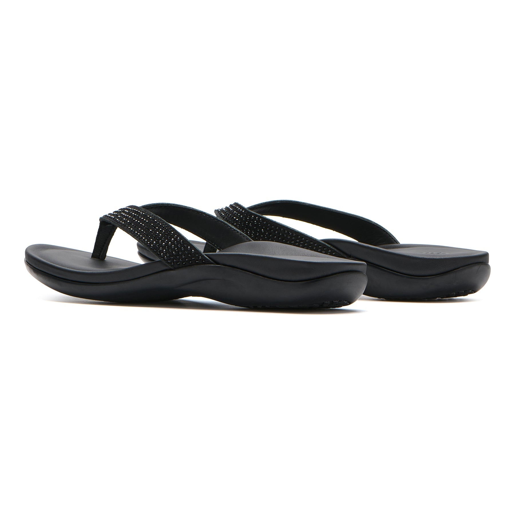 ABEO Footwear Oasis Flip Flop Metatarsal Black Sparkle