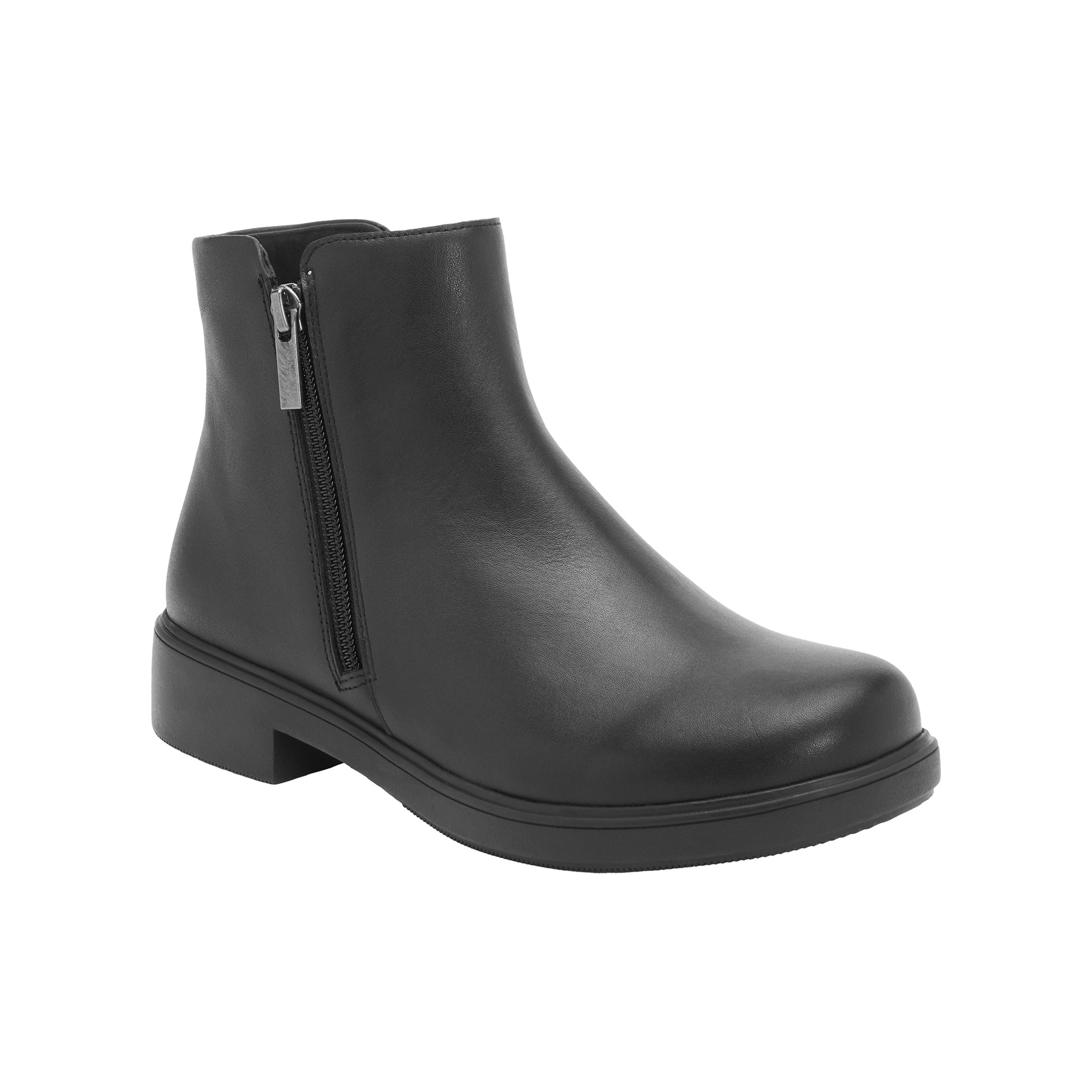 ABEO Footwear Compass Zip Black Leather