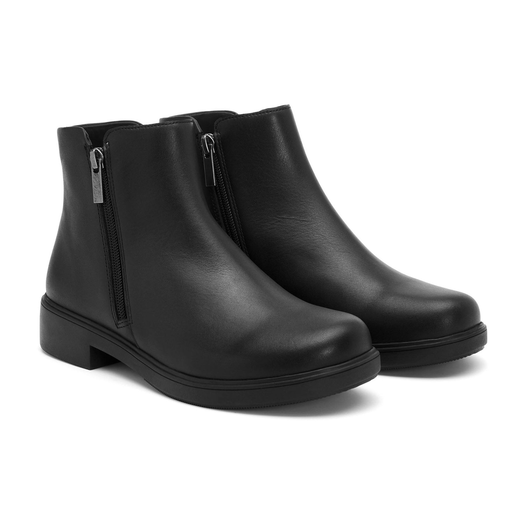 ABEO Footwear Compass Zip Black Leather