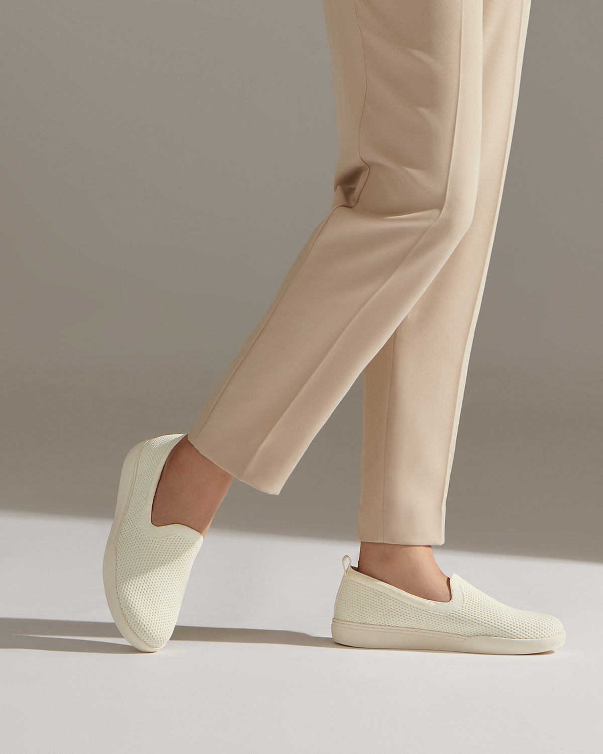 ABEO Footwear Encore Knit Slip On Coconut