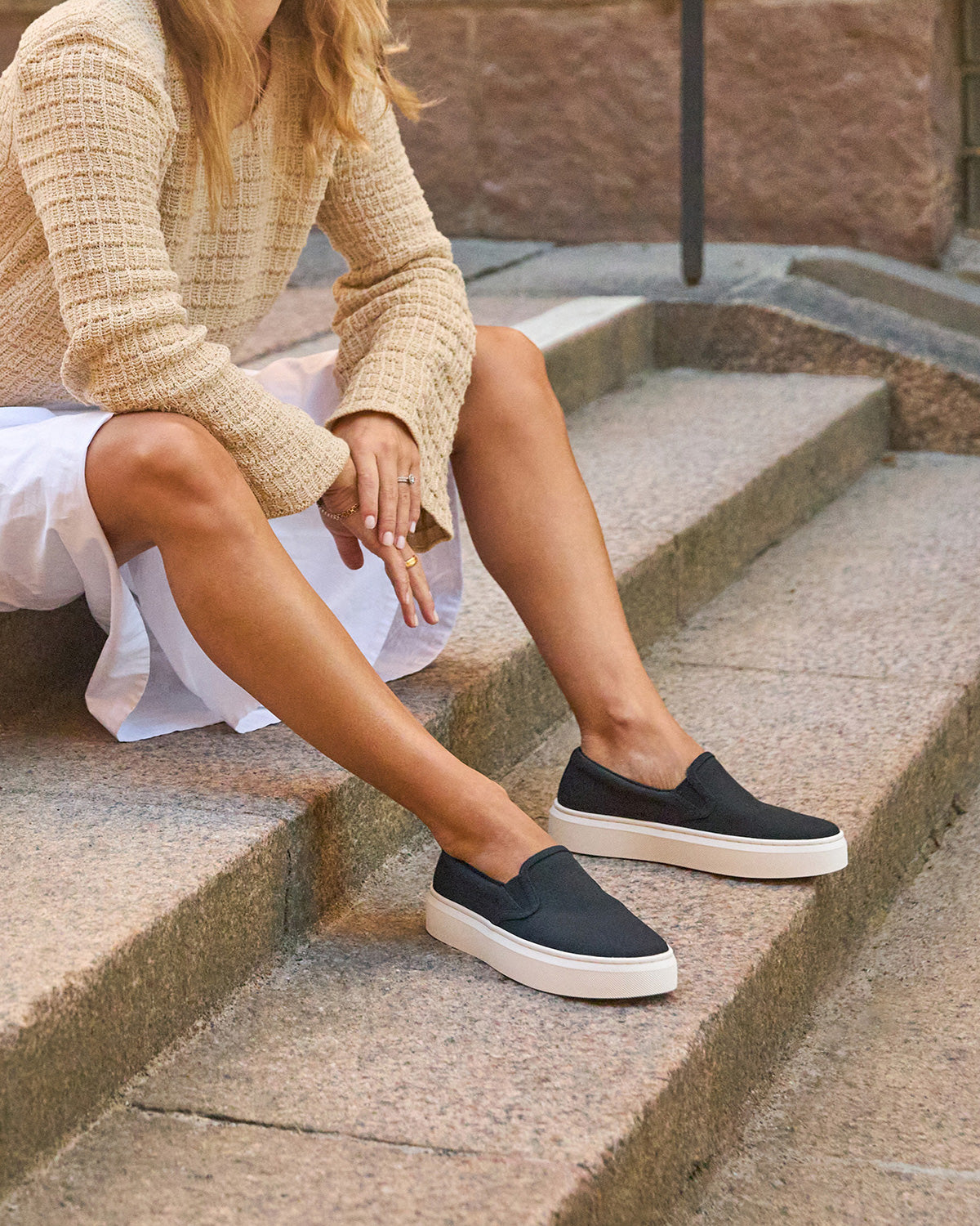 ABEO Footwear Jumpstreet Slip On Black Canvas