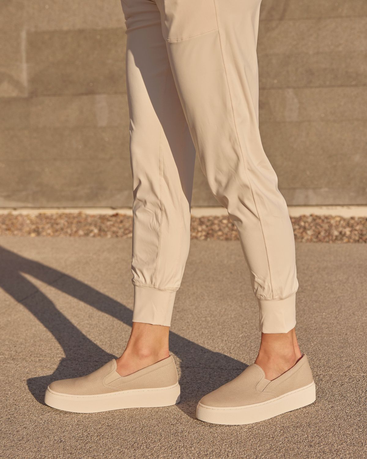 ABEO Footwear Jumpstreet Slip On Beige Canvas