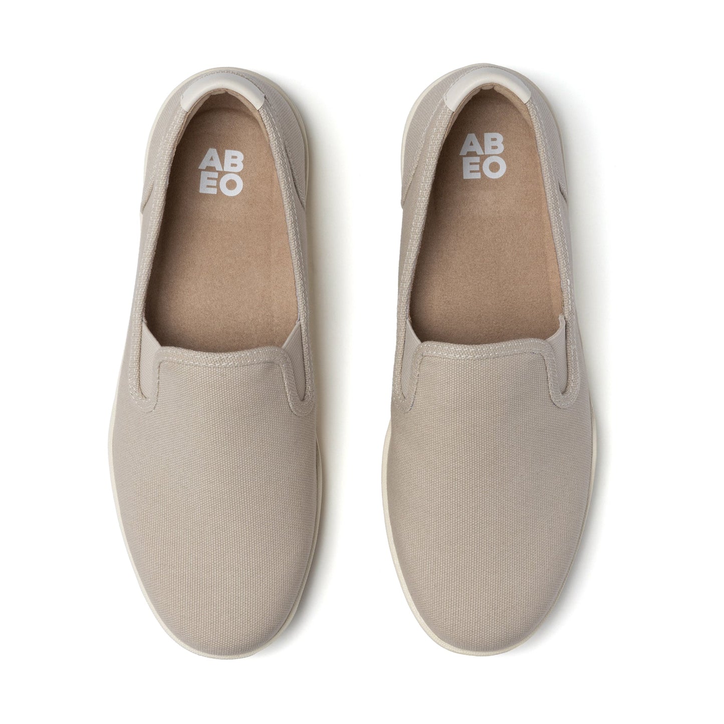 ABEO Footwear Encore Slip On Beige Canvas