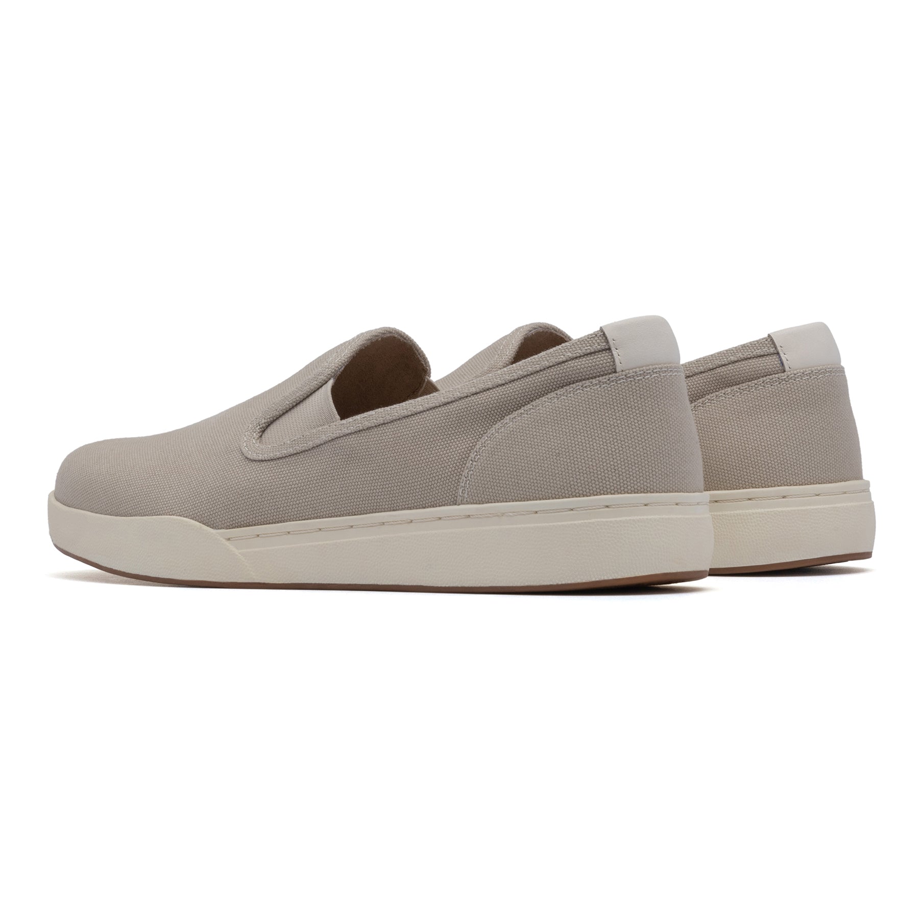 ABEO Footwear Encore Slip On Beige Canvas