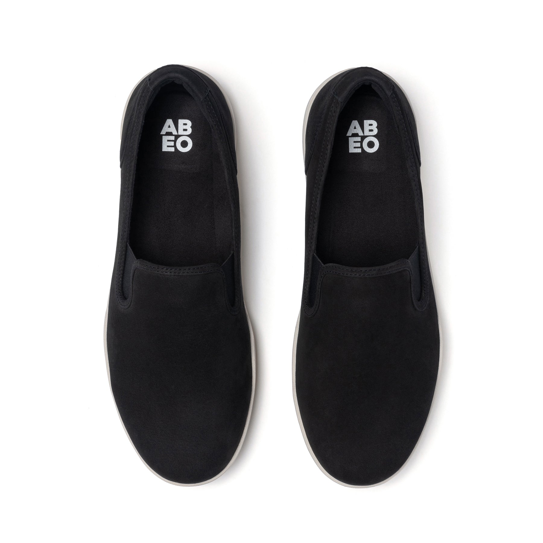 ABEO Footwear Encore Slip On Metatarsal Black Leather Suede
