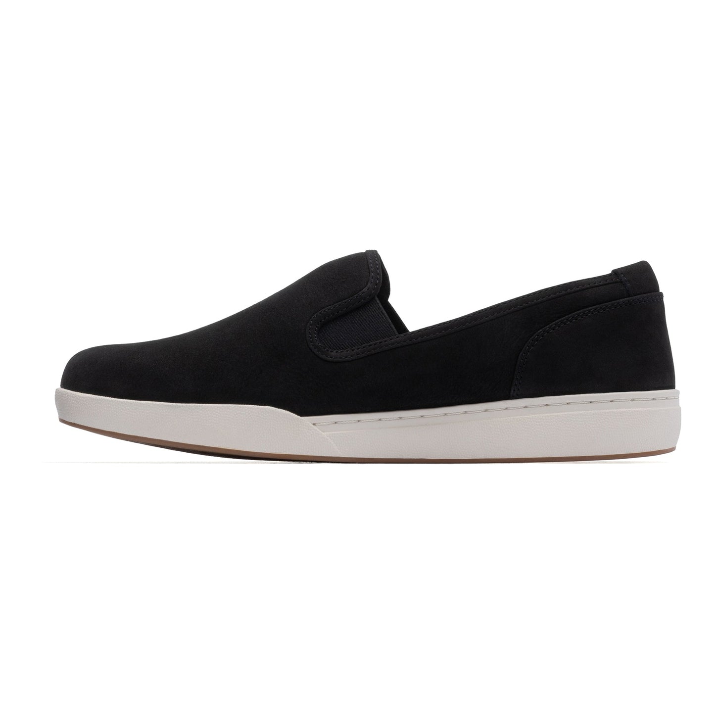 ABEO Footwear Encore Slip On Black Leather Suede
