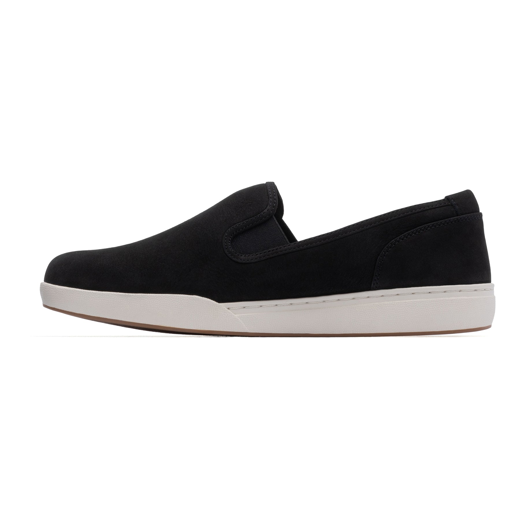 ABEO Footwear Encore Slip On Black Leather Suede