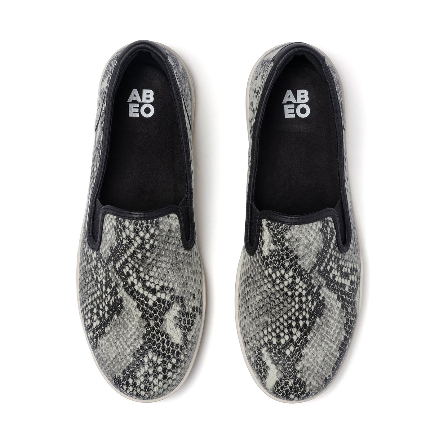 ABEO Footwear Encore Slip On Metatarsal Snake Print Leather