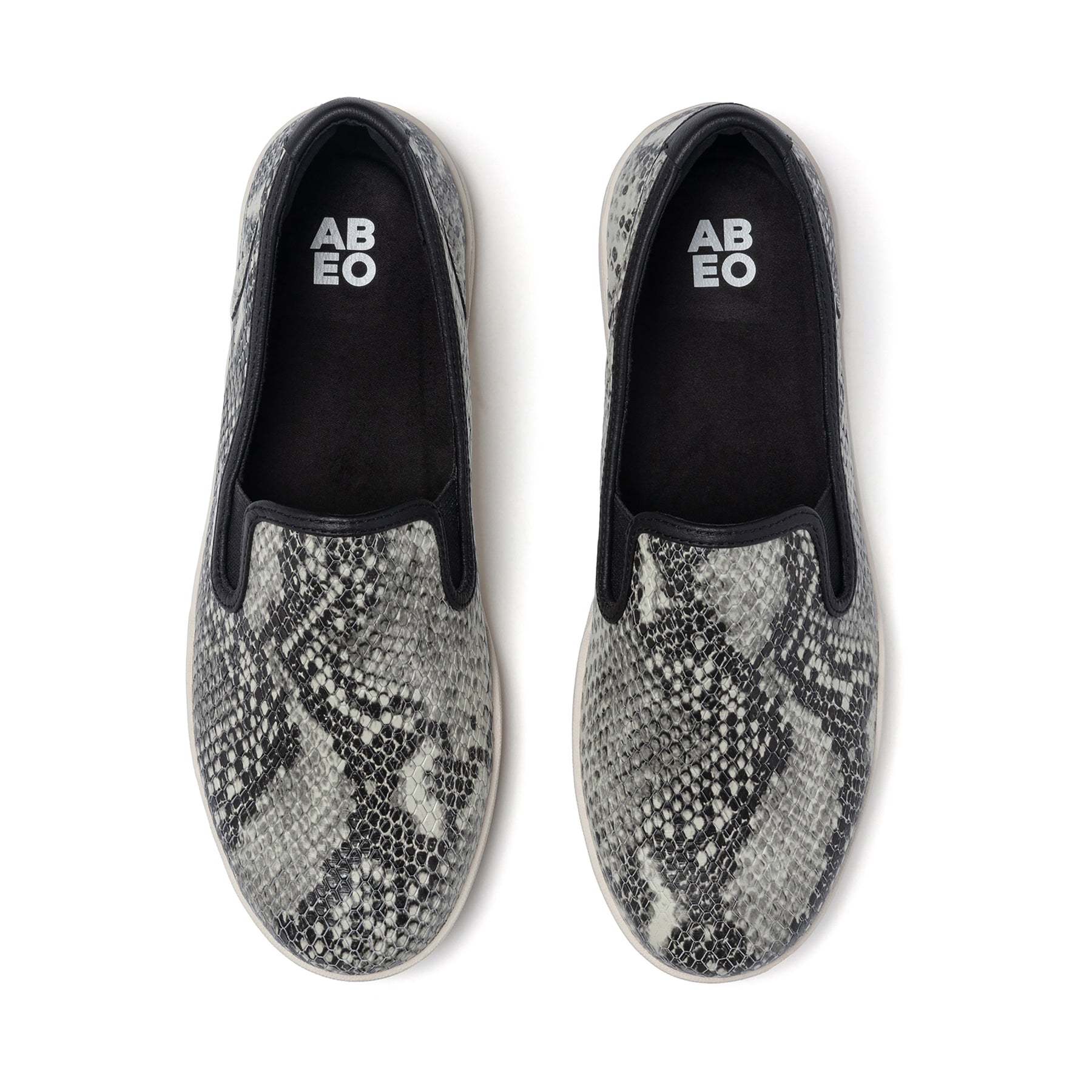 ABEO Footwear Encore Slip On Metatarsal Snake Print Leather