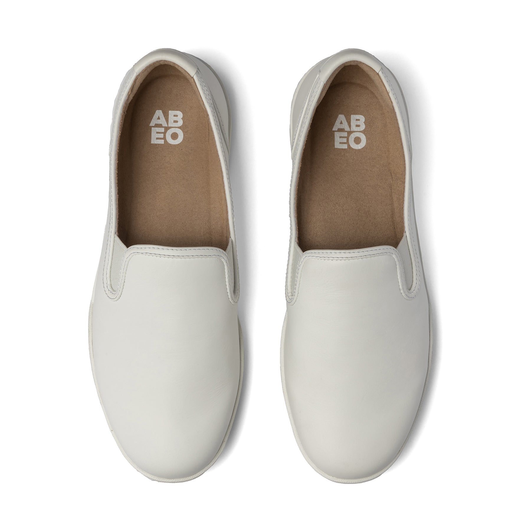 ABEO Footwear Encore Slip On Metatarsal White Leather