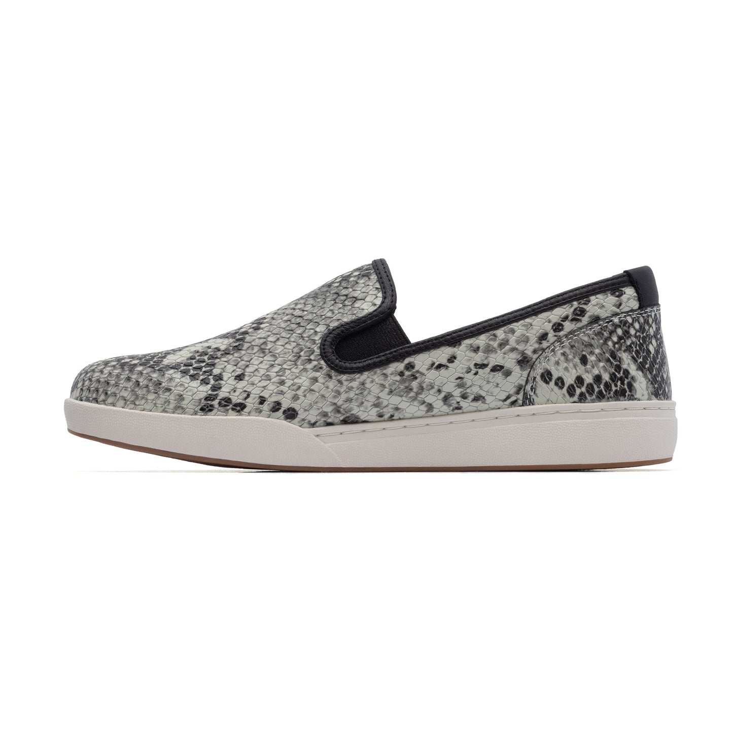 ABEO Footwear Encore Slip On Snake Print Leather