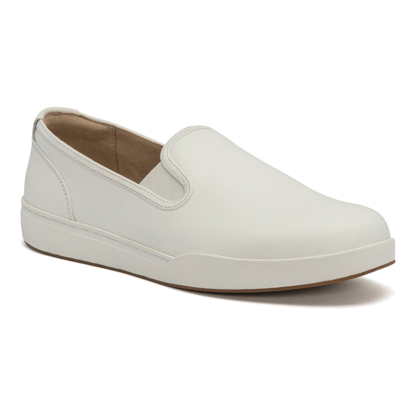 ABEO Footwear Encore Slip On White Leather