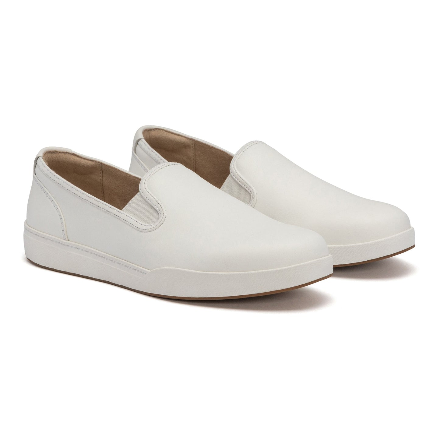 ABEO Footwear Encore Slip On White Leather