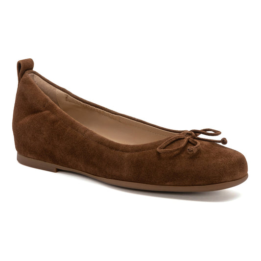 ABEO Footwear Cadence Bow Metatarsal Caramel Suede