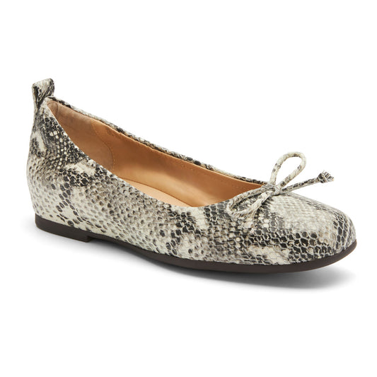 ABEO Footwear Cadence Bow Metatarsal Snake Print Leather