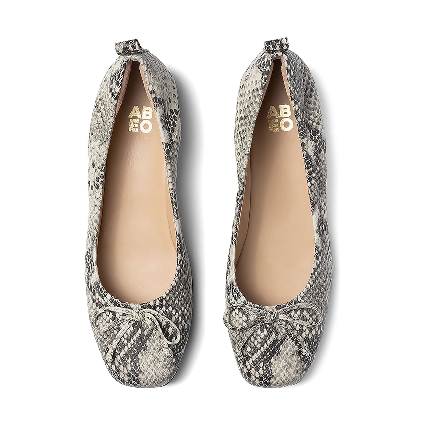 ABEO Footwear Cadence Bow Metatarsal Snake Print Leather