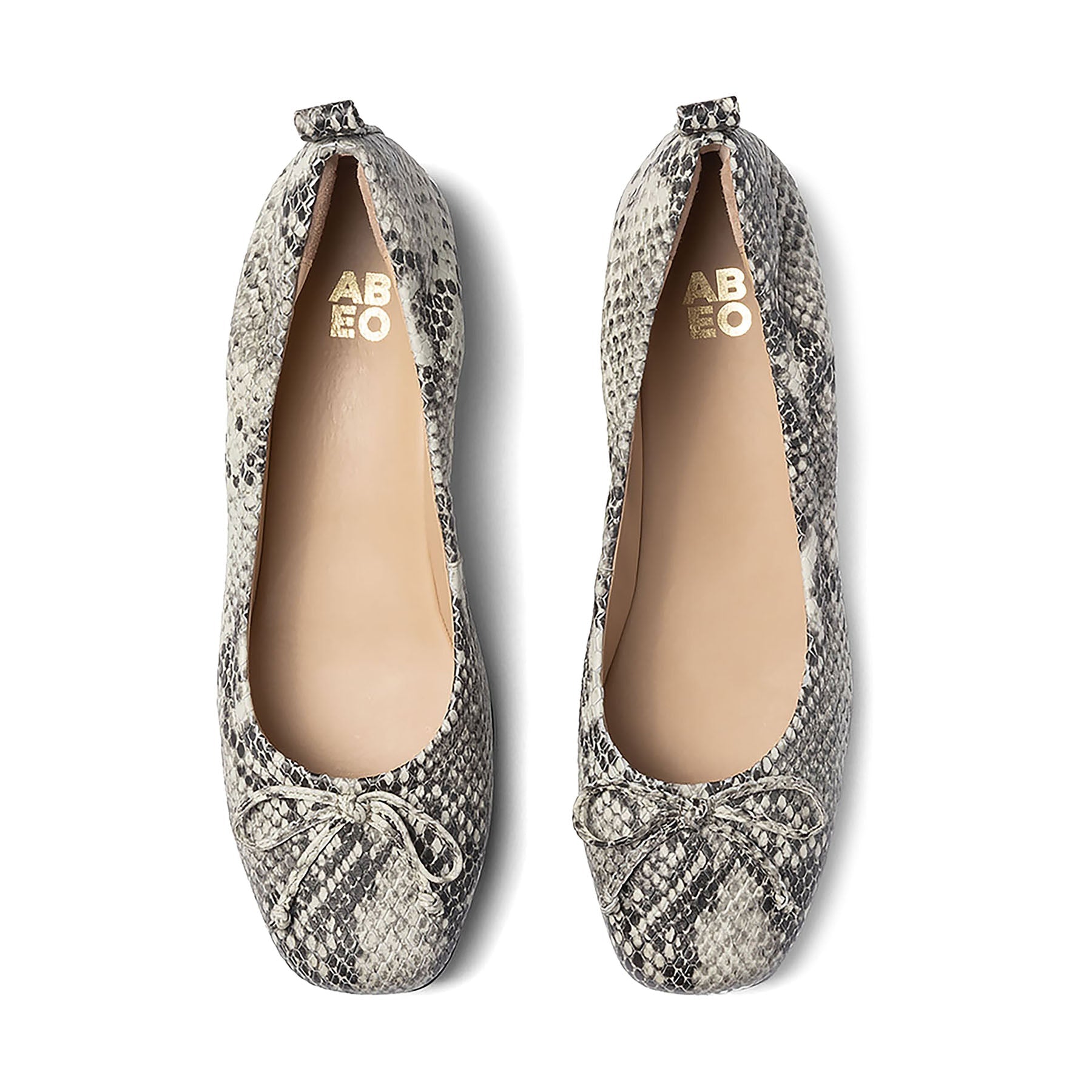 ABEO Footwear Cadence Bow Metatarsal Snake Print Leather