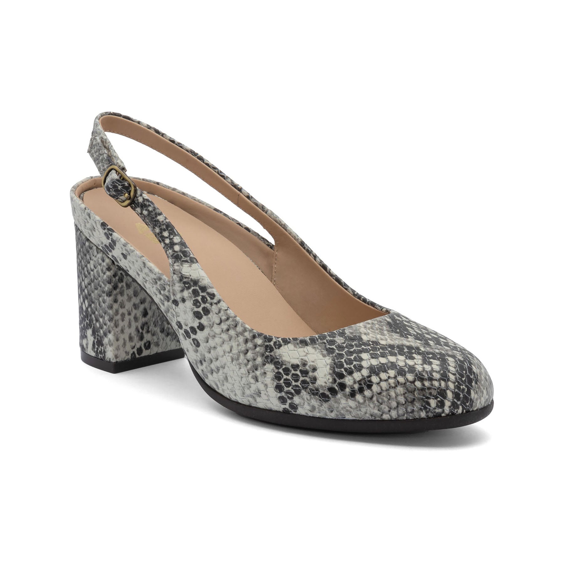 ABEO Footwear Tempo Slingback Metatarsal Snake Print