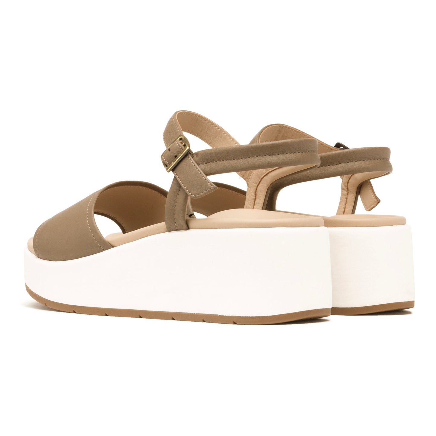 ABEO Footwear Solstice Buckle Sandal Metatarsal Fossil Leather