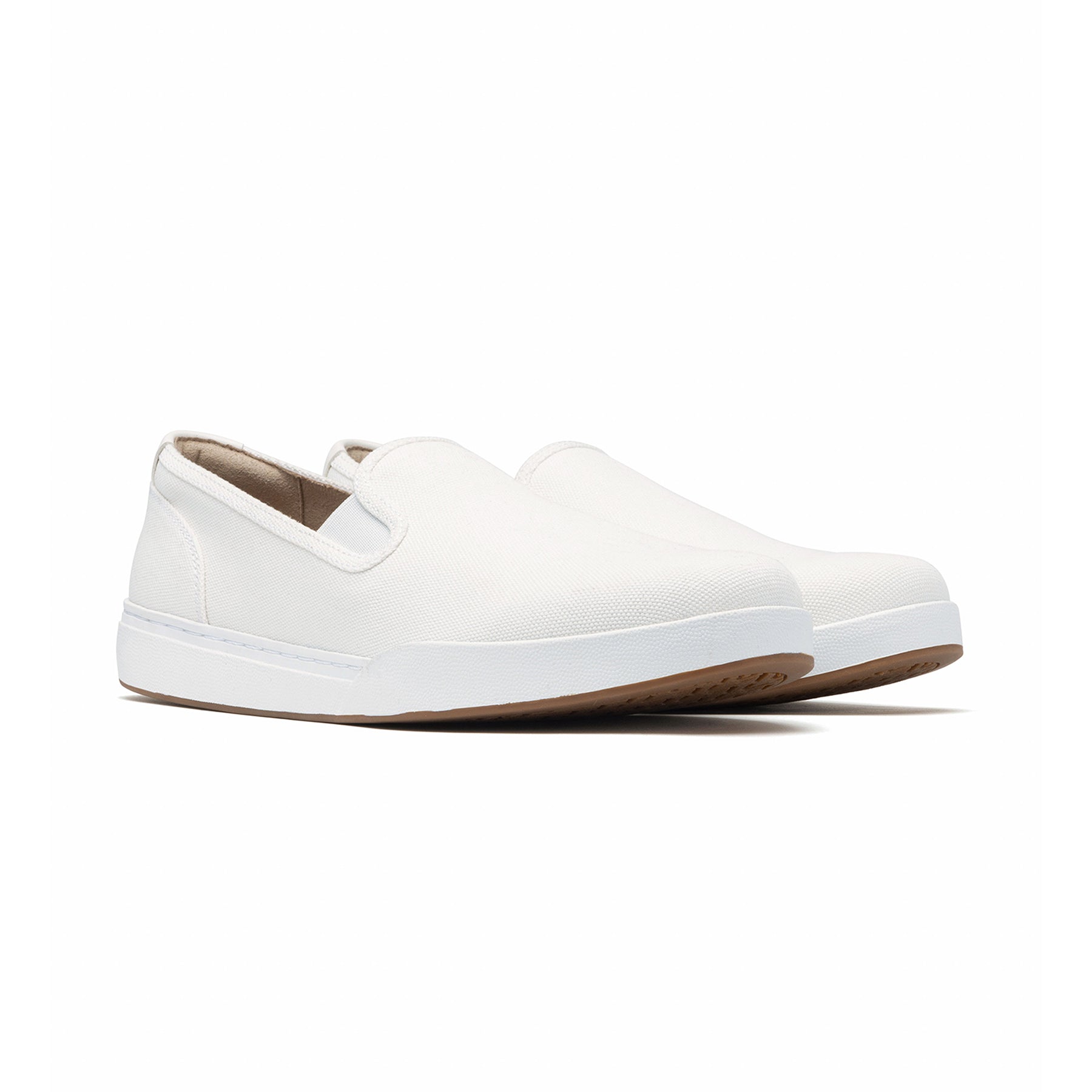 ABEO Footwear Encore Slip On Metatarsal White Canvas