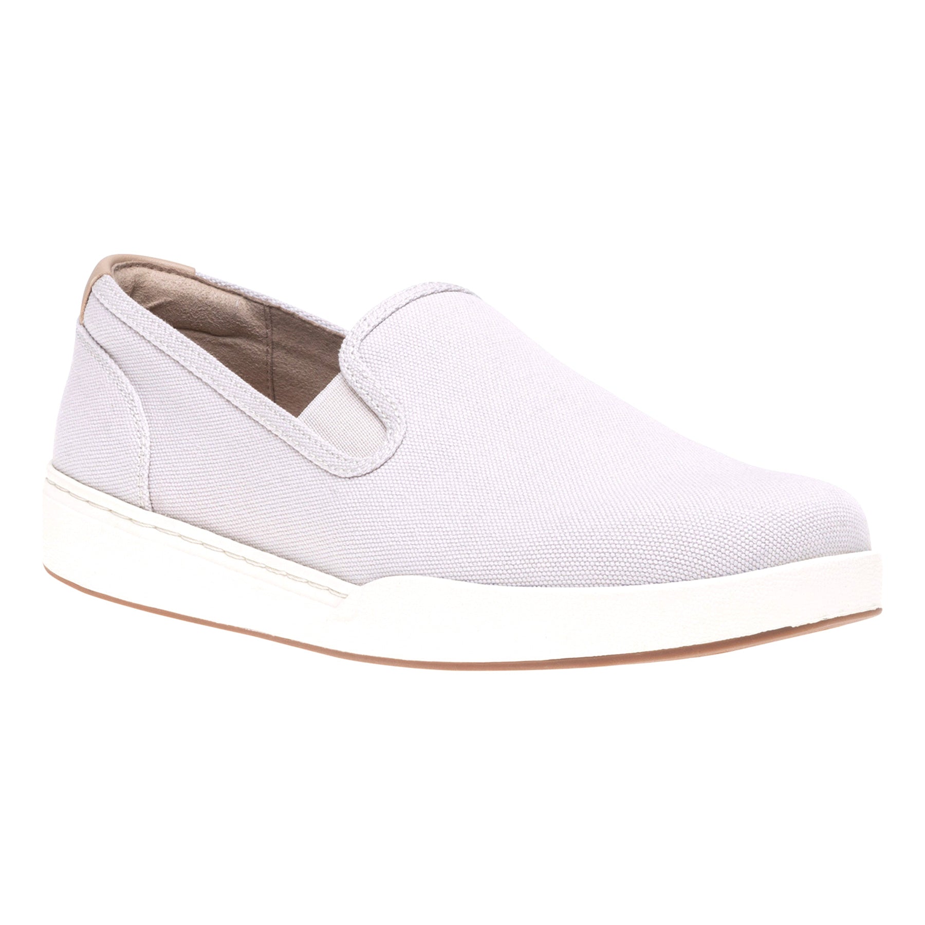 ABEO Footwear Encore Slip On Metatarsal Taupe Khaki Canvas